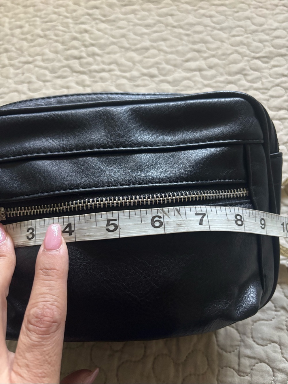 Black Leather UNISEX Waist & Crossbody Bag - Picture 11 of 13